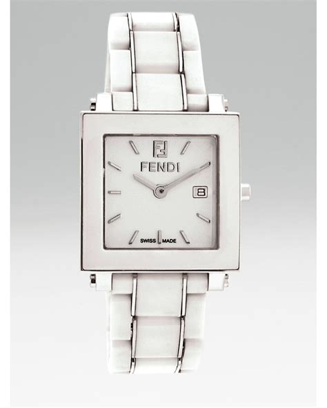 fendi ceramic watch white|used Fendi watches.